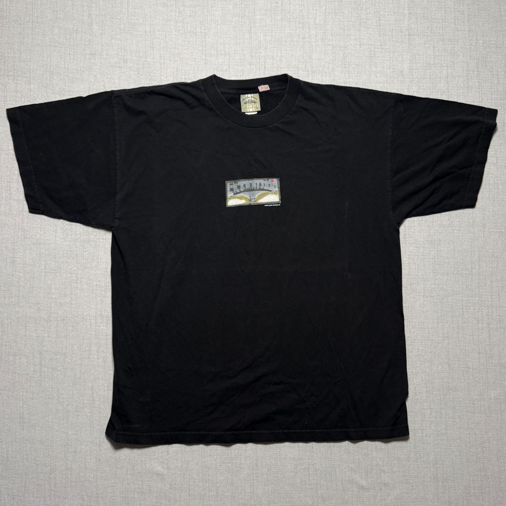 Vintage MCD Graphic T Shirt Black USA Made Faded Streetwear Cotton Size XL